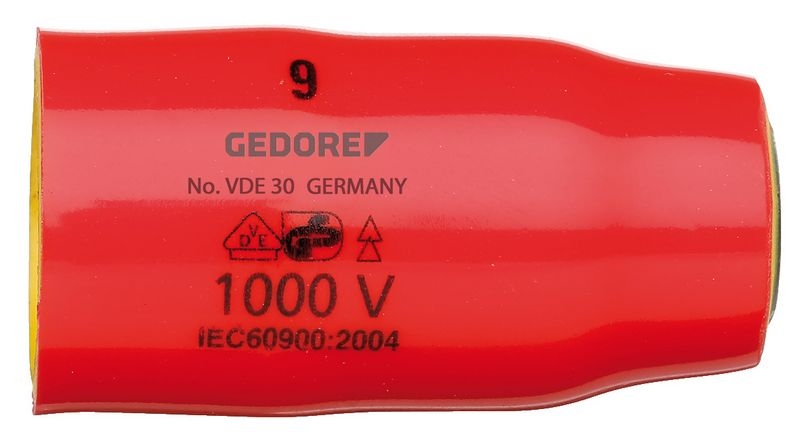 Bild von Gedore, Steckschlüssel + Stecknuss, VDE 30 18 VDE-Steckschlüsseleinsatz 3/8" 6-kant 18 mm (18 mm)