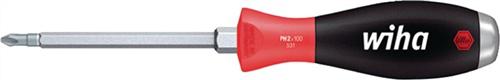 Bild von Wiha Schraubendreher SoftFinish® Phillips mit durchgehender Sechskantklinge und massiver Stahlkappe (03239) PH3 x 150 mm, für gezielte Hammerschläge, Schlagen und Meißeln, Sechskantansatz zum Lösen vo