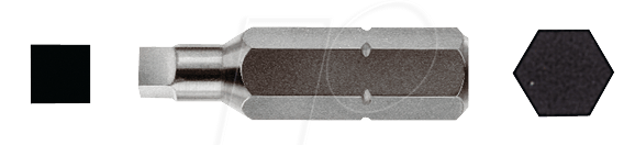 Bild von Wiha Vierkant-Bit 1 Chrom-Vanadium Stahl gehärtet C 6.3