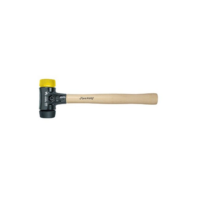 Bild von Wiha Safety Schonhammer / Hammer mit Härtegrad 4 - schwarz, gelb / Kunststoffhammer rund, Gewicht 300 g, Länge 290 mm, Ø 30 mm