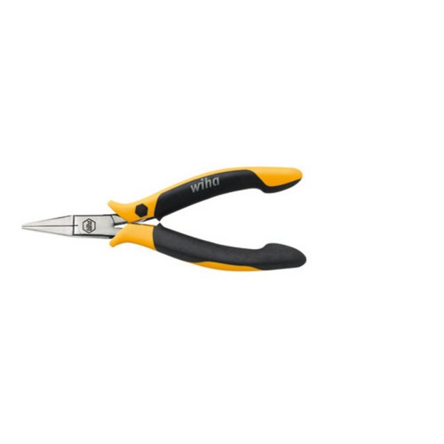 Bild von Wiha Flachzange Professional ESD flache, kurze Backen (26806) 120 mm für empfindliche elektronische Bauteile, Schutz von Komponenten durch elektrostatisch ableitendes Werkzeug, dissipativ, Werkzeug mi