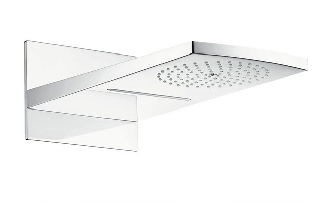 Bild von hansgrohe Raindance Rainfall Duschkopf, Kopfbrause mit 2 Strahlarten ohne Beleuchtung, Weiß/Chrom