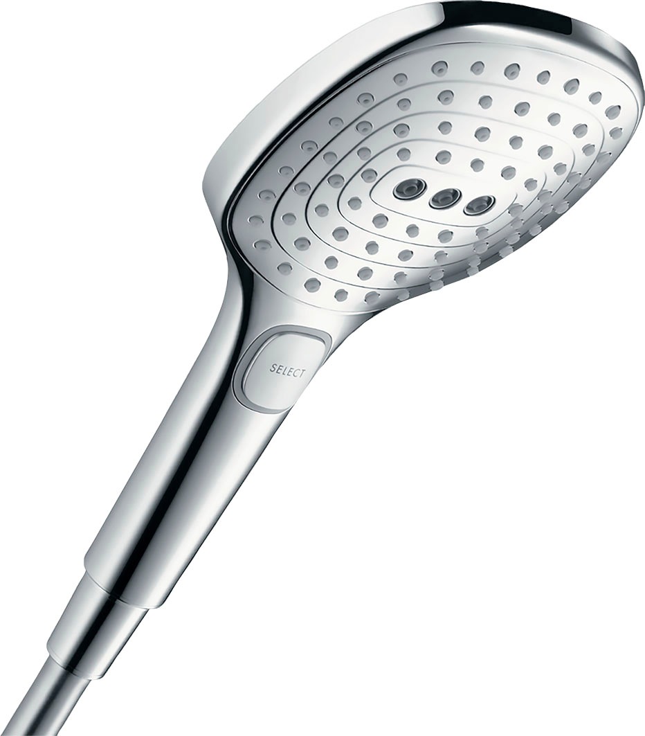 Bild von hansgrohe Handbrause "Raindance Select E", 12cm, 3 Strahlarten wassersparend, chrom