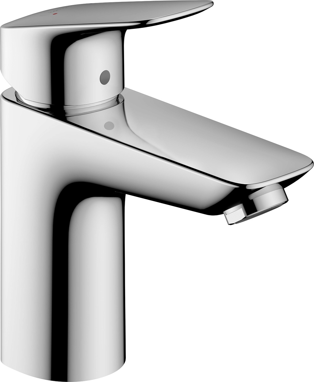 Bild von Hansgrohe Logis Waschtischmischer, ComfortZone100, Push Open Ablaufgarnitur, Ausladung 108mm, 71107