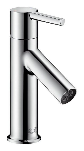 Bild von hansgrohe Axor Starck Einhebel-Waschtischmischer 80 mit Hebelgriff für Handwaschbecken mit Zugstangen-Ablaufgarnitur 10102, Farbe: Chrom