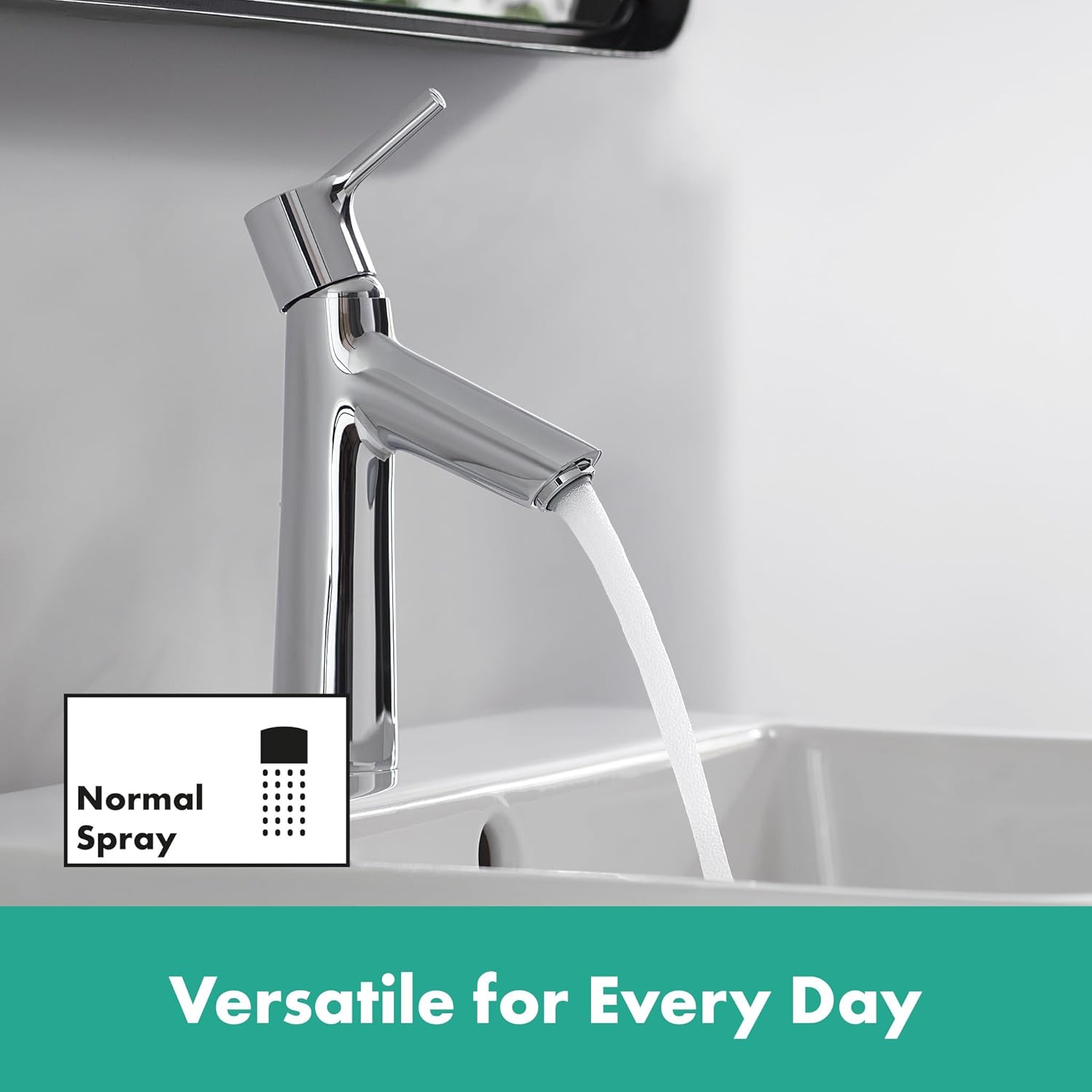 Bild von hansgrohe Wasserhahn Talis S (Armatur mit Auslauf Höhe 190mm und Zugstangen-Ablaufgarnitur) Chrom