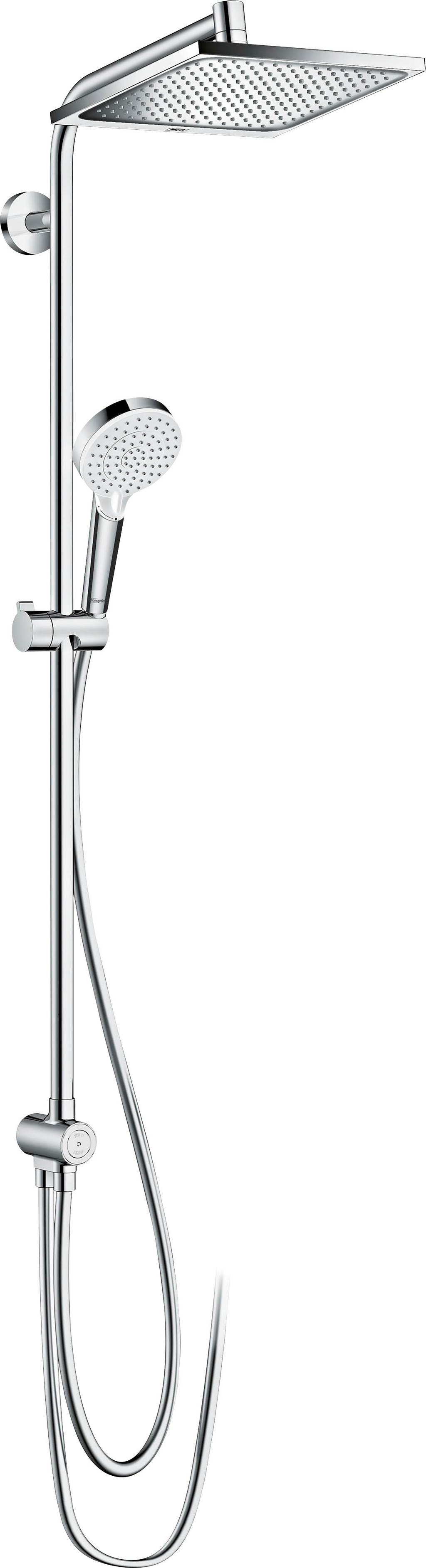 Bild von hansgrohe Duschsystem Crometta E, 1 Strahlart(en), Komplett-Set, 24cm, wassersparend 9 l/min, Reno, chrom