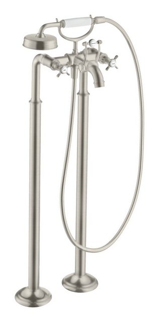 Bild von hansgrohe AXOR Montreux 2-Griff-Wannenarmatur bodenstehend, 16547800, Farbe: Edelstahl Optic