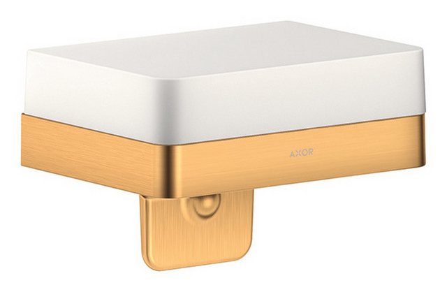 Bild von hansgrohe AXOR Universal Accessories Flüssigseifenspender mit Ablage, 42819250, Farbe: Brushed Gold Optic