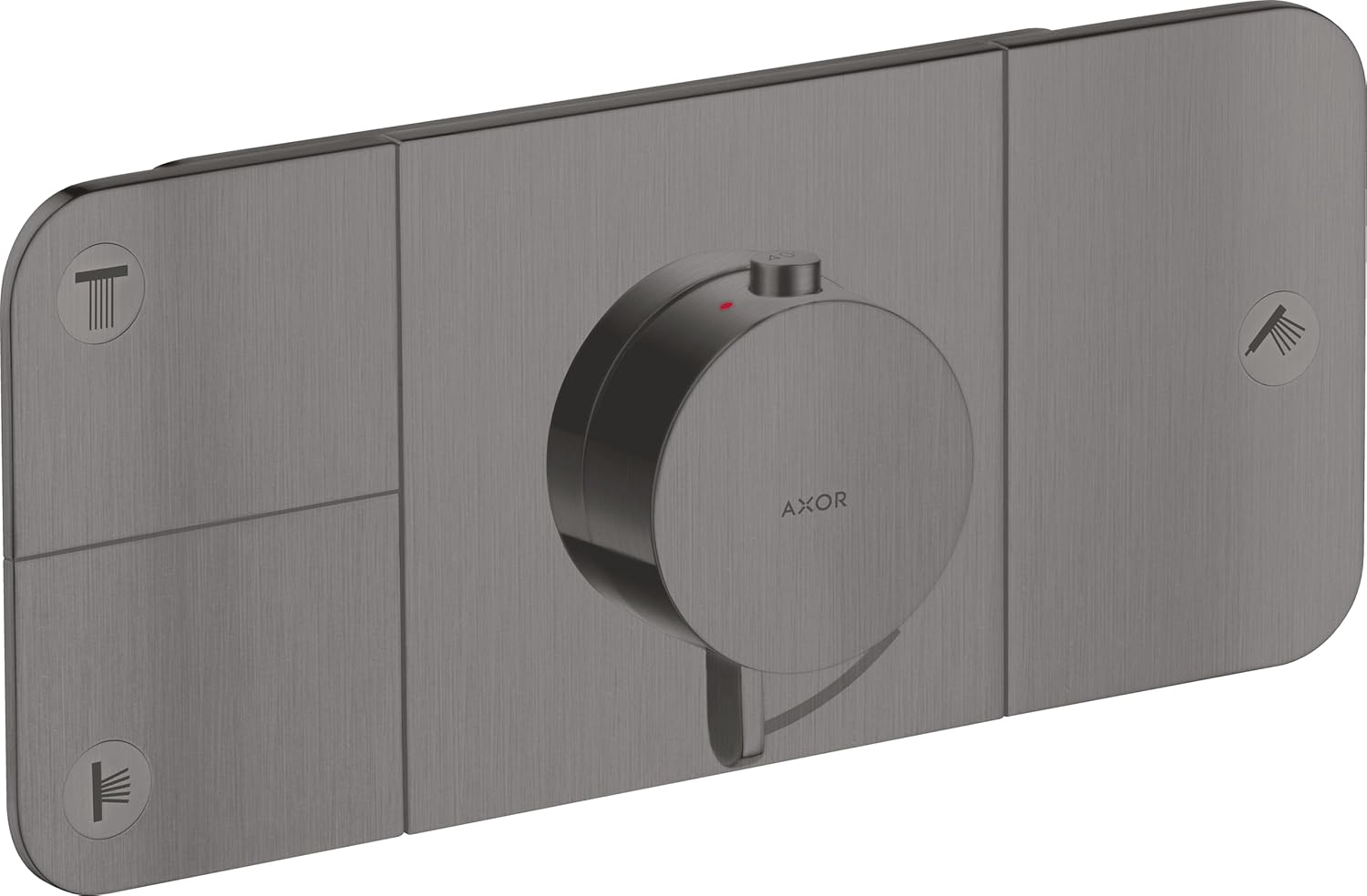 Bild von hansgrohe AXOR Starck One Thermostatmodul Unterputz für 3 Verbraucher, 45713340, Farbe: Brushed Black Chrome