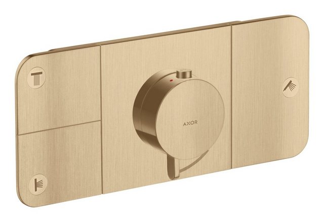 Bild von hansgrohe AXOR Starck One Thermostatmodul Unterputz für 3 Verbraucher, 45713140, Farbe: Brushed Bronze