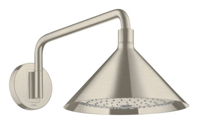 Bild von hansgrohe AXOR Starck ShowerSelect 240 2jet Kopfbrause mit Brausearm 400 mm, Wandanschluss, 26021820, Farbe: Brushed Nickel