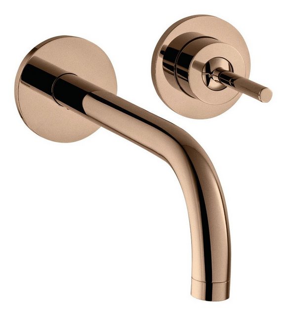 Bild von hansgrohe AXOR Uno Einhebel-Waschtischmischer Unterputz, Rosetten für Wandmontage, Ausladung 225mm, Farbe: Polished Red Gold