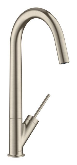 Bild von hansgrohe AXOR Starck Einhebel-Küchenmischer 300 mit Schwenkauslauf, 10822820, Farbe: Brushed Nickel