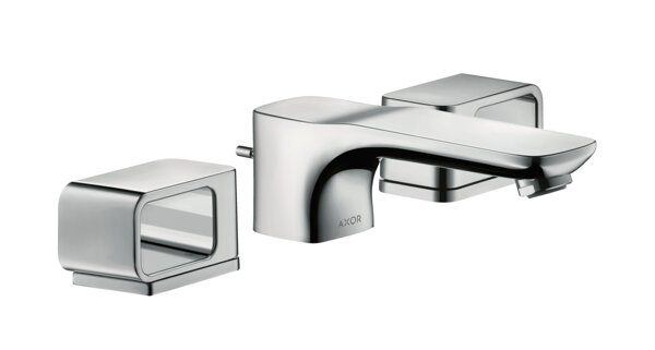 Bild von hansgrohe AXOR Urquiola 3-Loch Waschtischarmatur DN15 mit Rosetten, 11041820, Farbe: Brushed Nickel