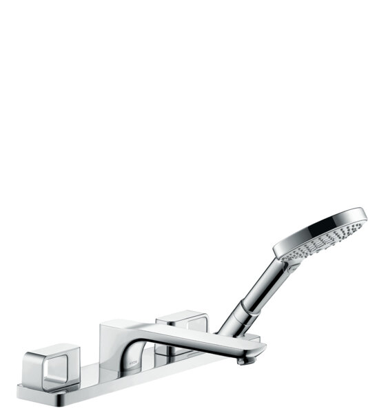 Bild von hansgrohe AXOR Urquiola 4-Loch Fliesenrandarmatur, Ausladung 198mm, 11445300, Farbe: Polished Red Gold