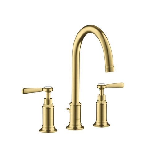 Bild von Hansgrohe AXOR Montreux 3-Loch Waschtischarmatur 180 – Brushed Brass