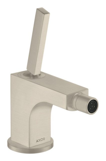 Bild von hansgrohe  AXOR Citterio Einhebel-Bidetmischer, Zugstangen-Ablaufgarnitur, Pinhebel, 39210, Farbe: Brushed Nickel