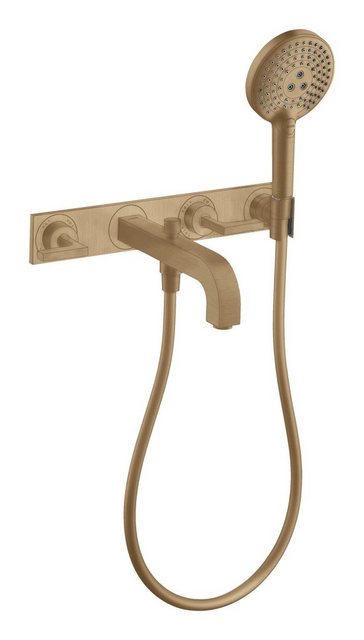 Bild von hansgrohe AXOR Citterio 3-Loch Wannenarmatur mit Hebelgriffen, 39442140, Farbe: Brushed Bronze