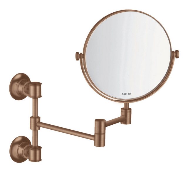 Bild von hansgrohe Rasierspiegel Axor Montreux schw, neigbar, Wandmont., brush. r gol