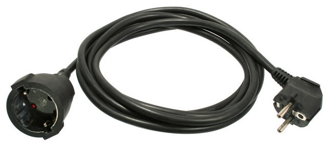 Bild von as - Schwabe Kunststoff-Verlängerung – 10 m PVC-Leitung mit Schutzkontaktstecker & Schutzkontaktkupplung ­– 230 V / 16 A Schuko-Verlängerungskabel mit Kunststoffummantelung – IP20 &#