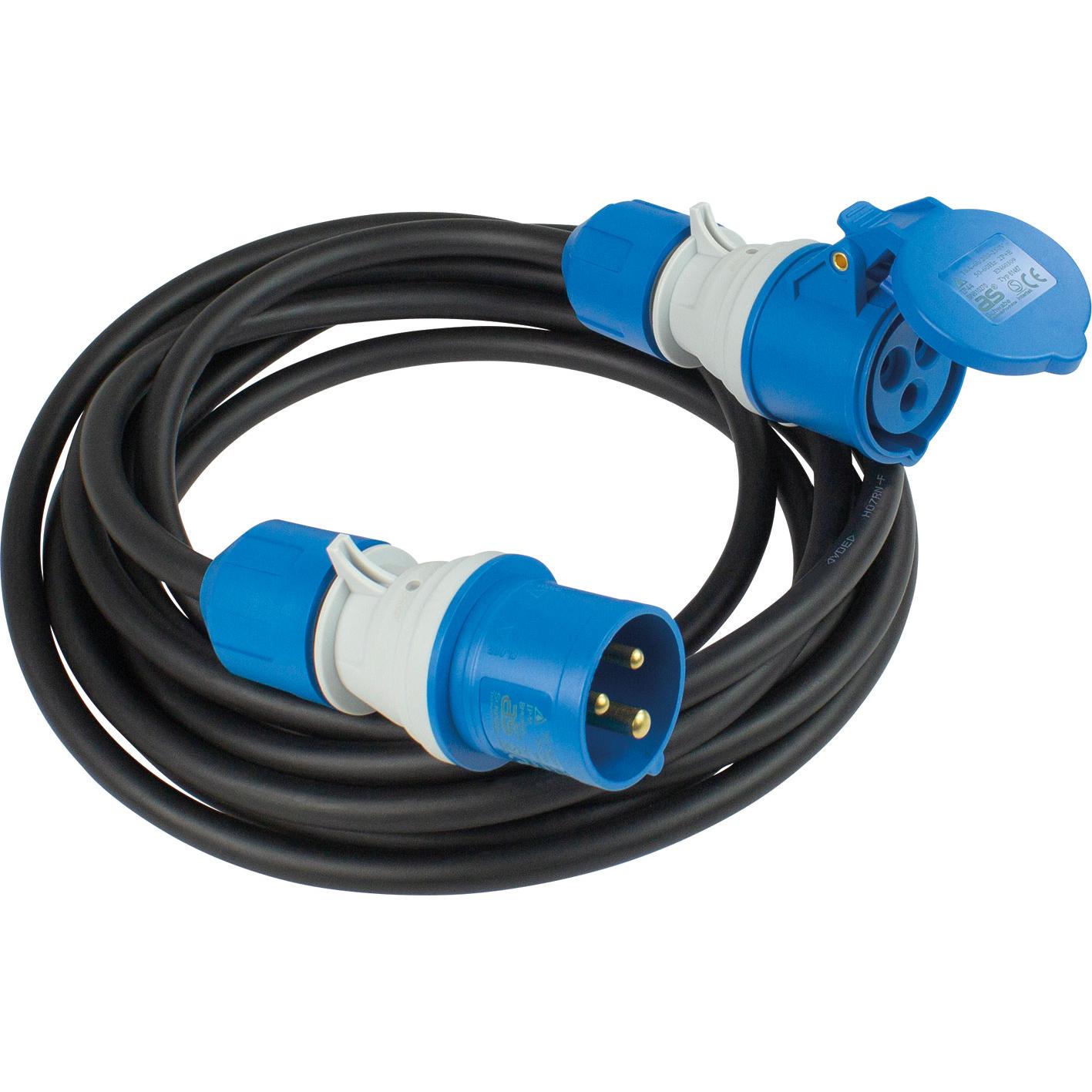 Bild von as - Schwabe Camping Verlängerungsleitung 5 m – 230 V / 16 A / 3-polig – CEE Stecker mit Spannungsanzeige - CEE-Kupplung mit Klappdeckel - Wohnmobil Verlängerung - Made in Germany - IP44,