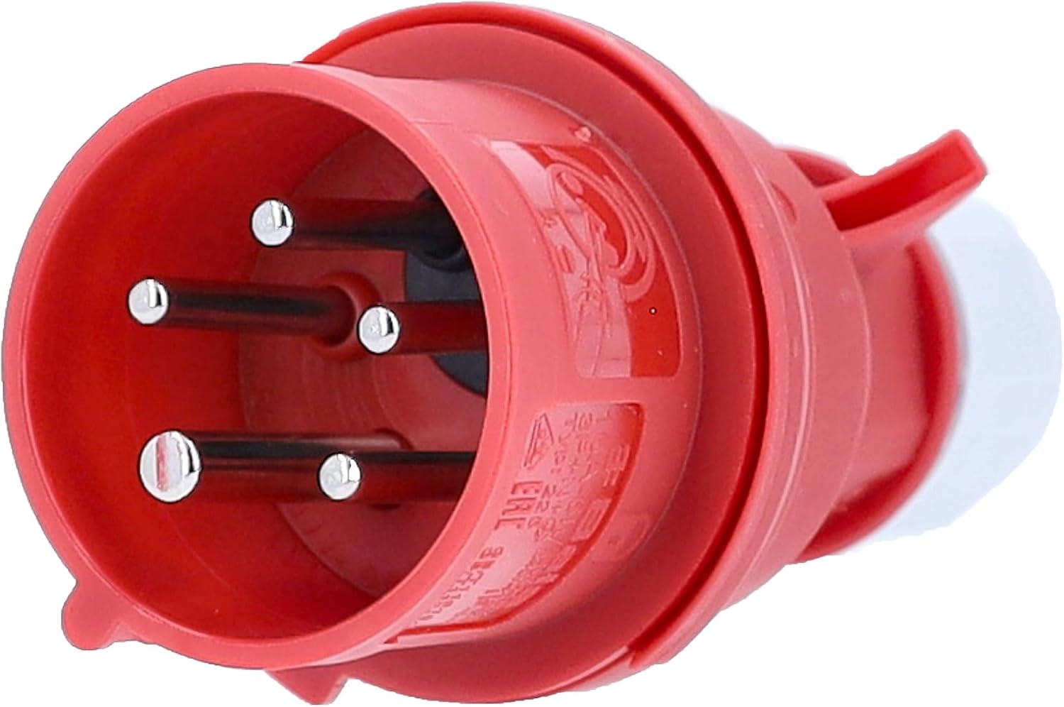 Bild von as - Schwabe CEE Phasenwendestecker 400V/32A/5-polig - Starkstrom Stecker mit Schraubanschlüssen - Stromstecker Schlagfest - Zugentlastung - Spritzwassergeschützt IP44 - Made in Germany - Rot, 61461