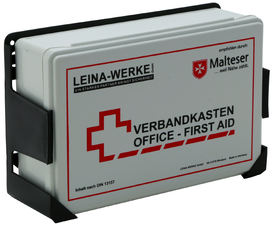 Bild von Leina, Erste Hilfe Set, WERKE 20007 Betriebsverbandkasten Office-First Aid - inklusiv Wandhalterung - Kunststoff (Verbandskasten)