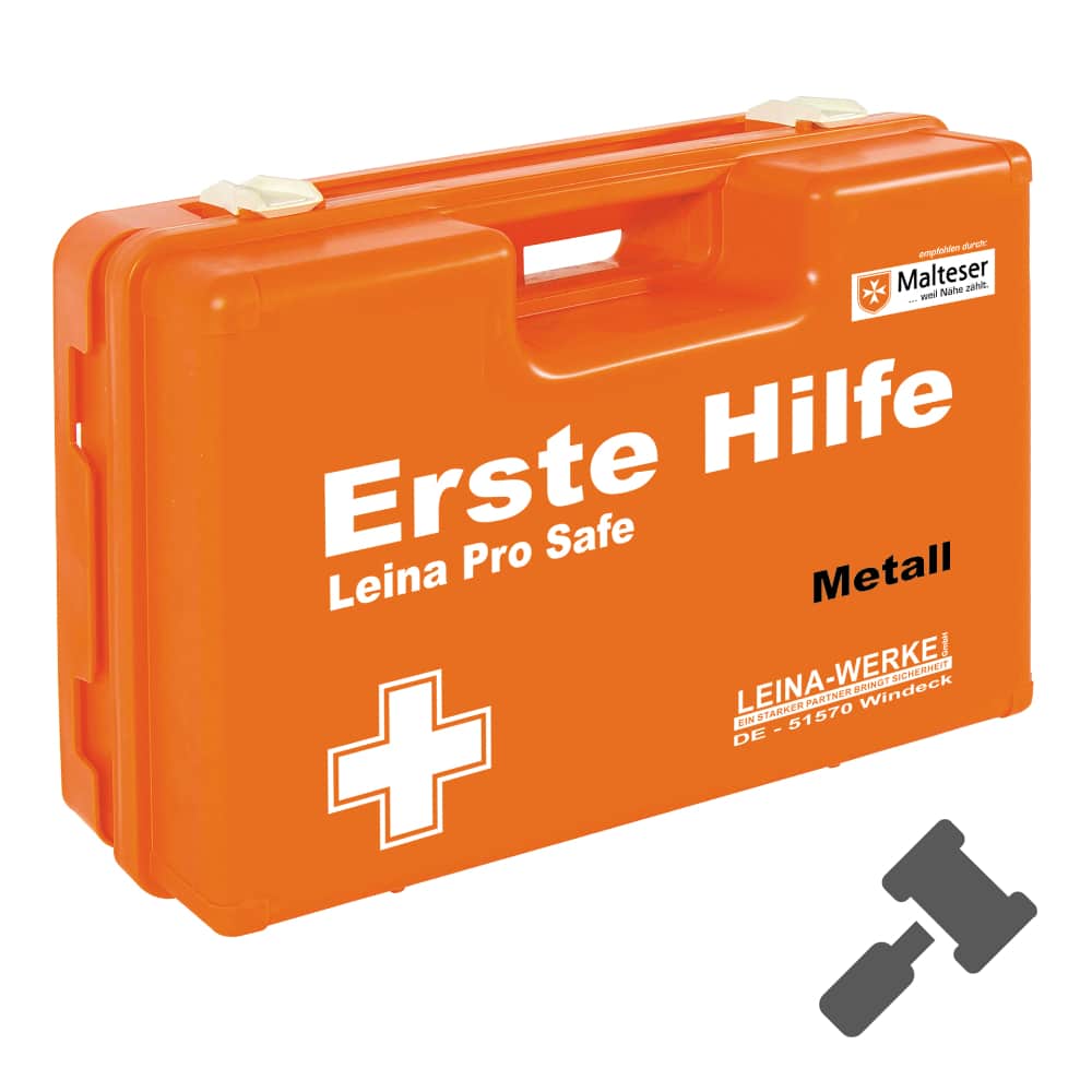 Bild von LEINA-WERKE Erste-Hilfe-Koffer Pro Safe plus Metall DIN 13169 + Erweiterung orange