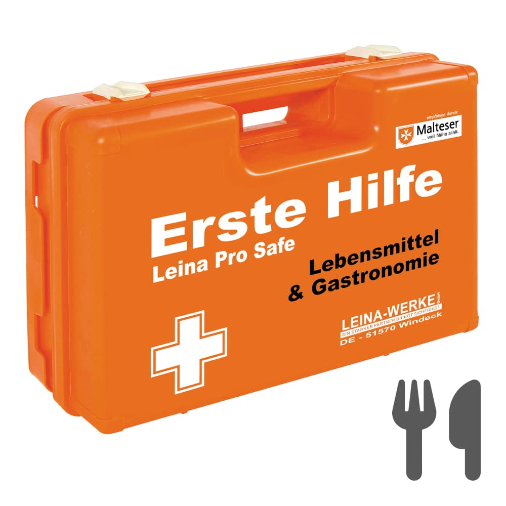 Bild von LEINA-WERKE Erste-Hilfe-Koffer Pro Safe plus Lebensmittel & Gastronomie DIN 13169 + Erweiterung orange