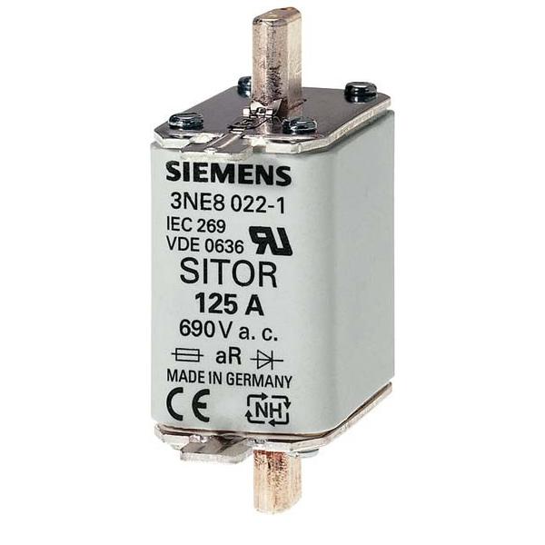 Bild von Siemens, Sicherung, SITOR Sicherung 3NE8 80A 690V Größe 00 (NH-DIN Sicherung, 80 A)