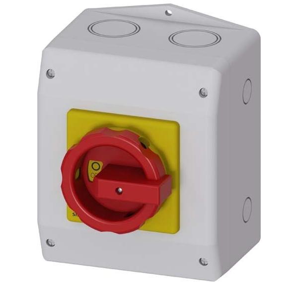 Bild von Siemens Lasttrennschalter Rot, Gelb 6polig 16mm² 32A 1 Schließer, 1 Öffner 690 V/AC 3LD22654VD53