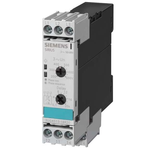 Bild von Siemens SIRIUS 3UG4 Überwachungsrelais 3UG4513-1BR20 Überwachungsrelais für Netz- und dreiphasige Spannungen (3UG4513-1BR20)