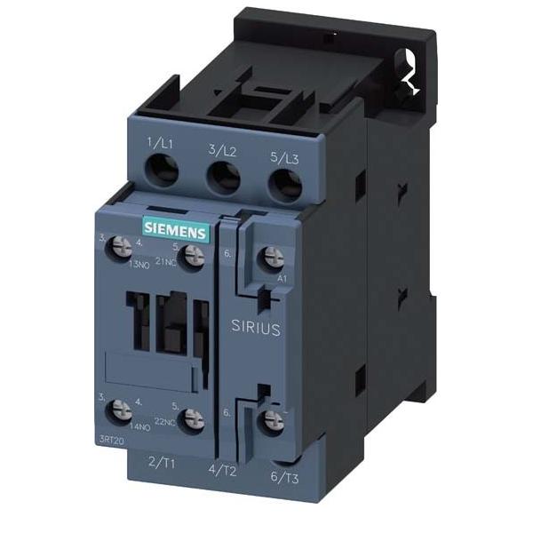 Bild von SIEMENS – Installationsschütze, AC-3 5,5 kW 400 V KONTAKT offen + geschlossen 230 V S0 Schrauben, Drucktaste, Weiß, Manuell