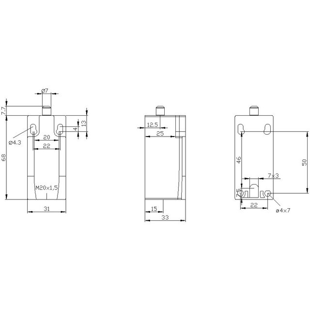 Bild von Siemens Endschalter 240 V/AC 1.5 A Stößel tastend SIRIUS Positionsschalter 3SE5 IP67 1 St. (3SE5212-0LC05)