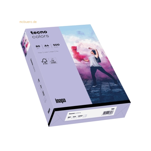 Bild von Multifunktionspapier tecno® colors - A4, 80 g/qm, violett, 500 Blatt