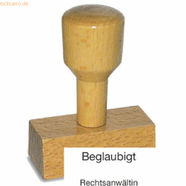 Bild von Amos Textstempel Holz Beglaubigt Rechtsanwältin