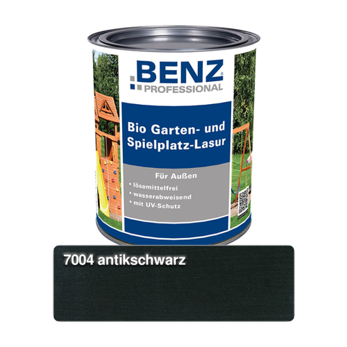 Bild von BENZ PROFESSIONAL Bio Garten- & Spielplatz-Lasur Holzschutzmittel, 2,5 L, Antikschwarz