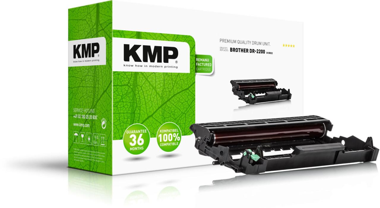 Bild von KMP Tonerbehälter 1 Trommel B-DR22 ERSETZT Brother DR-2200, (1-St)