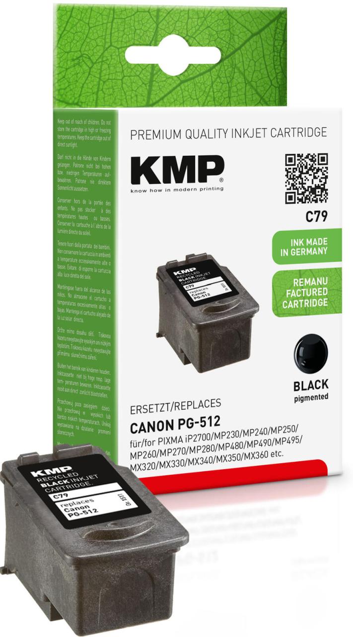 Bild von KMP, Druckerpatrone, C79 Tintenpatrone kompatibel mit Canon PG-512 (BK)