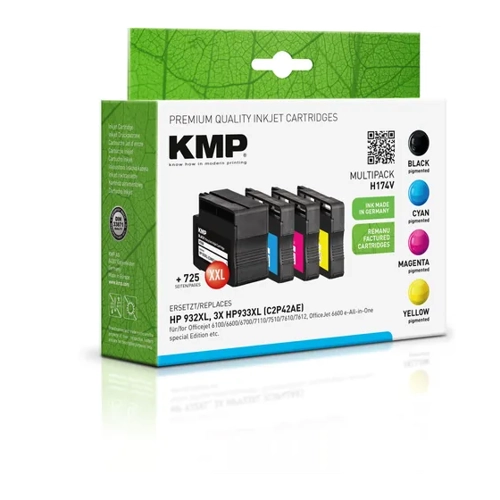 Bild von KMP Tintenpatronen Multipack H174V ersetzt HP932XL/933XL