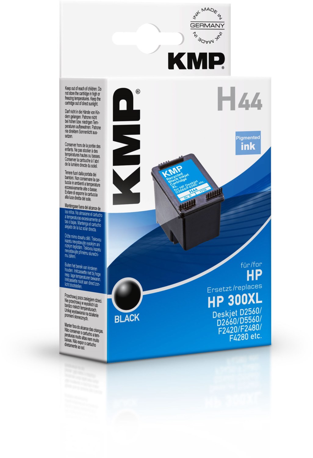 Bild von KMP Tintenpatrone passend für HP 300XL (CC641EE) - für Deskjet D2560 D2660 D5560 F4580, Photosmart C4680 C4780, etc.