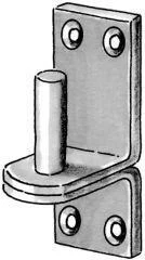 Bild von POLLMANN Haken D,16mm m.Platte,z.Aufschrauben Edelstahl V2A