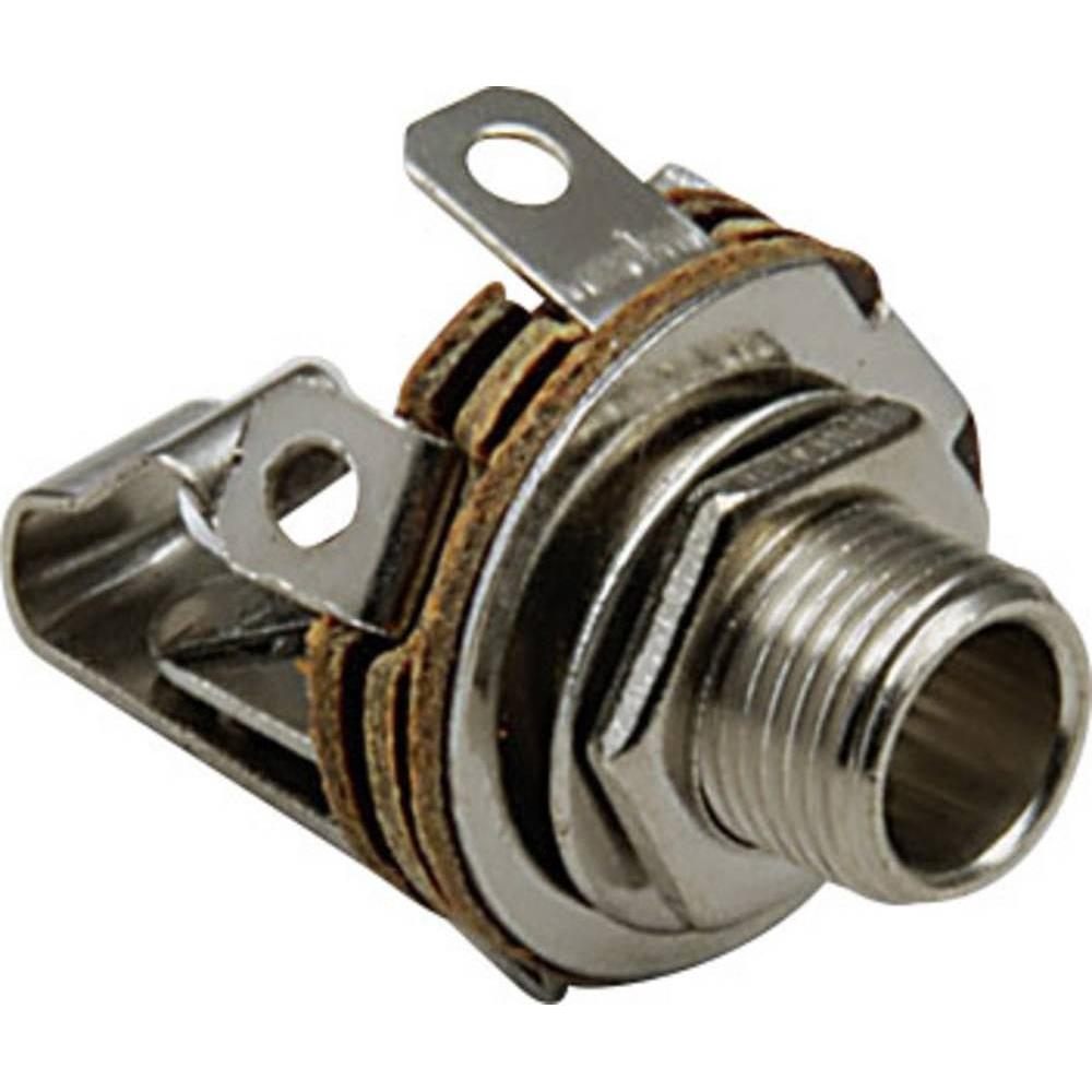 Bild von BKL Electronic 1109001 Klinken-Steckverbinder 6.35mm Buchse, Einbau vertikal Polzahl: 2 Mono Silber