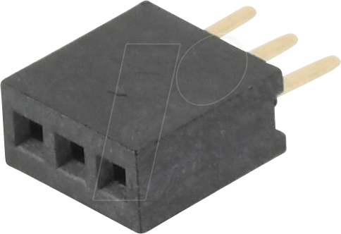 Bild von BKL Electronic Buchsenleiste (Standard) Anzahl Reihen: 1 Polzahl je Reihe: 3 101, Elektronikkabel + Stecker, Schwarz