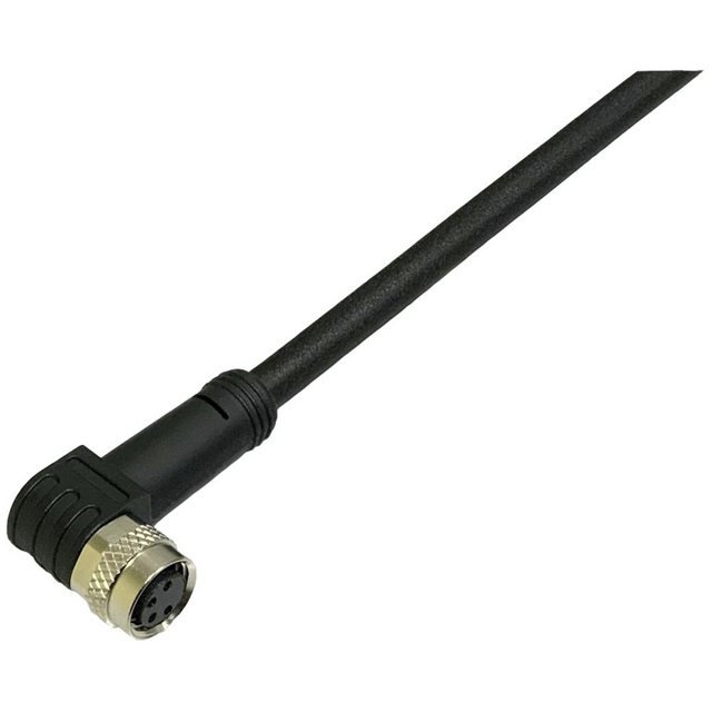 Bild von BKL Electronic 2700011 Sensor-/Aktor-Anschlussleitung M8 Kupplung, gewinkelt 10, Elektronikkabel + Stecker, Schwarz