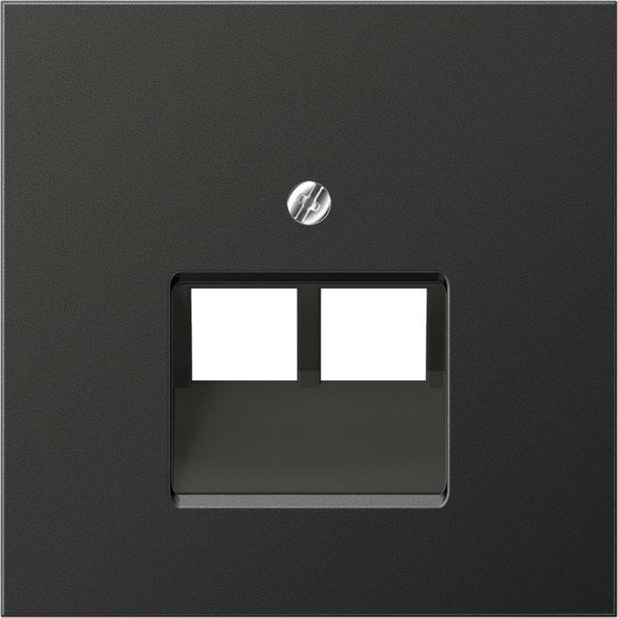 Bild von JUNG AL 2969-2 UA AN. Produktfarbe: Schwarz, Material: Aluminium, Buchsen-Typ: RJ-45 (AL2969-2UAAN)