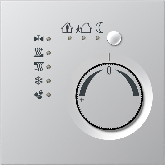 Bild von JUNG Raumtemperaturregler UP LS KNX alu mt AL2178, Thermostat, Silber