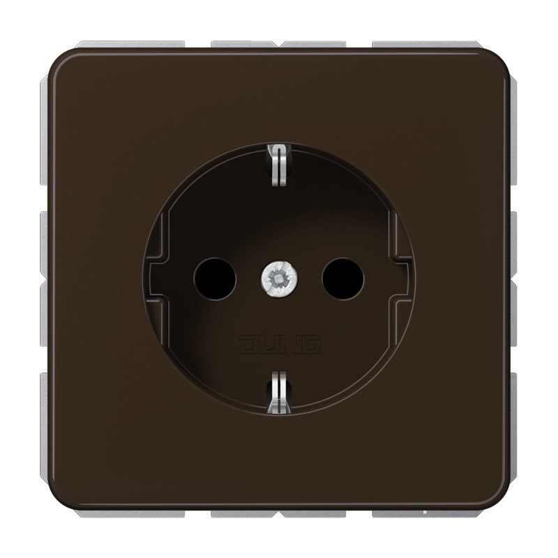 Bild von Jung 1fach Einsatz Schutzkontakt-Steckdose Braun CD1520BR
