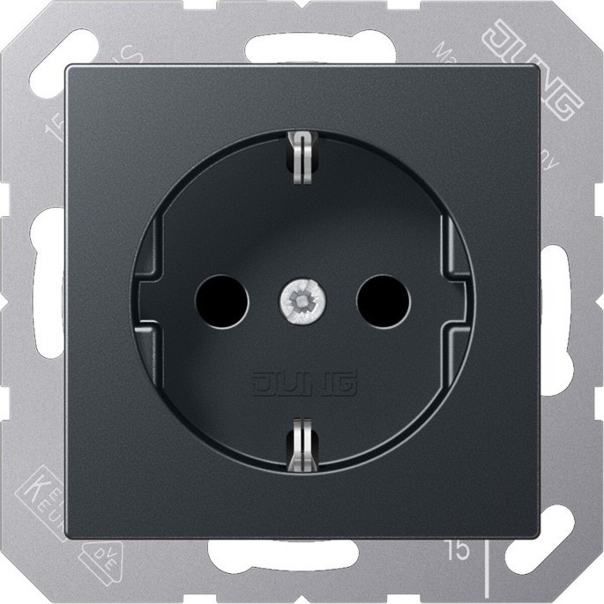 Bild von JG A1520 BF ANM - Steckdose, Thermoplast lackiert, Serie A, anthrazit matt